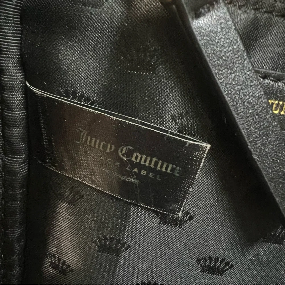Juicy Couture Black Label Velvet Mini Backpack Bling Rhinestone Bag Velour Y2K